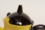 Vintage Vallauris Two Tone Gray and Yellow Ceramic Teapot by Auguste Lucchesi - Image 19