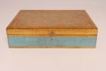 Large Vintage Italian Florentine Baroque Turquoise and Gilt-Wood Jewelry Box - Image 3