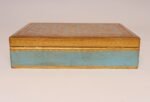 Large Vintage Italian Florentine Baroque Turquoise and Gilt-Wood Jewelry Box - Image 4