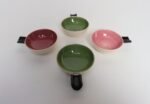 Set of Four Vintage Green and Pink Ceramic Ramekins/Ashtrays by Charles Wilton - Image 13