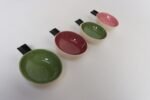Set of Four Vintage Green and Pink Ceramic Ramekins/Ashtrays by Charles Wilton - Image 4