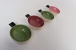 Set of Four Vintage Green and Pink Ceramic Ramekins/Ashtrays by Charles Wilton - Image 4