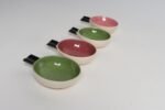 Set of Four Vintage Green and Pink Ceramic Ramekins/Ashtrays by Charles Wilton - Image 5