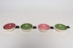 Set of Four Vintage Green and Pink Ceramic Ramekins/Ashtrays by Charles Wilton - Image 9