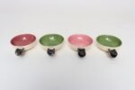 Set of Four Vintage Green and Pink Ceramic Ramekins/Ashtrays by Charles Wilton - Image 10