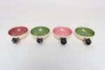 Set of Four Vintage Green and Pink Ceramic Ramekins/Ashtrays by Charles Wilton - Image 10