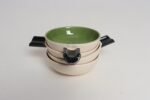 Set of Four Vintage Green and Pink Ceramic Ramekins/Ashtrays by Charles Wilton - Image 2