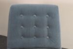 Pair of Mahogany and Blue Mohair Slipper Chairs by Edward Wormley for Dunbar - Image 21