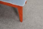 Pair of Mahogany and Blue Mohair Slipper Chairs by Edward Wormley for Dunbar - Image 25