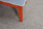 Pair of Mahogany and Blue Mohair Slipper Chairs by Edward Wormley for Dunbar - Image 25