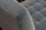 Pair of Mahogany and Blue Mohair Slipper Chairs by Edward Wormley for Dunbar - Image 24