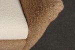 Pair of Italian Modernist High Back Lounge Chairs in Two-Tone Bouclé and Walnut - Image 34