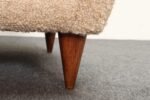 Pair of Italian Modernist High Back Lounge Chairs in Two-Tone Bouclé and Walnut - Image 29