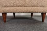 Pair of Italian Modernist High Back Lounge Chairs in Two-Tone Bouclé and Walnut - Image 23