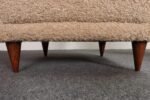 Pair of Italian Modernist High Back Lounge Chairs in Two-Tone Bouclé and Walnut - Image 23