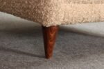 Pair of Italian Modernist High Back Lounge Chairs in Two-Tone Bouclé and Walnut - Image 25