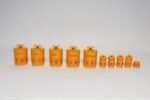 Vintage French Orange Melamine Ten Piece Canister / Spice Set by Sitap - Image 2
