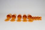 Vintage French Orange Melamine Ten Piece Canister / Spice Set by Sitap - Image 3
