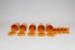 Vintage French Orange Melamine Ten Piece Canister / Spice Set by Sitap - Image 3