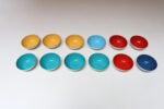 Set of Twelve Small Danish Modern Enamel and Brushed Aluminum Snack Bowls - Image 5