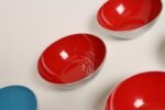 Set of Twelve Small Danish Modern Enamel and Brushed Aluminum Snack Bowls - Image 17
