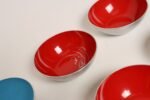 Set of Twelve Small Danish Modern Enamel and Brushed Aluminum Snack Bowls - Image 17