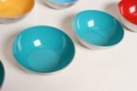 Set of Twelve Small Danish Modern Enamel and Brushed Aluminum Snack Bowls - Image 21