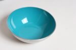 Set of Twelve Small Danish Modern Enamel and Brushed Aluminum Snack Bowls - Image 23