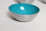 Set of Twelve Small Danish Modern Enamel and Brushed Aluminum Snack Bowls - Image 22