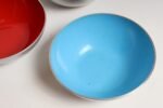 Set of Twelve Small Danish Modern Enamel and Brushed Aluminum Snack Bowls - Image 11