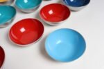 Set of Twelve Small Danish Modern Enamel and Brushed Aluminum Snack Bowls - Image 16