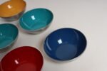 Set of Twelve Small Danish Modern Enamel and Brushed Aluminum Snack Bowls - Image 19