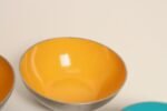 Set of Twelve Small Danish Modern Enamel and Brushed Aluminum Snack Bowls - Image 15