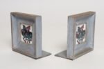 Vintage Deco Folk Art Painted Wood and Wheeling Ceramic Tile "Pegasus" Bookend - Image 4