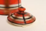 Vintage Czech Bohemian Orange Tartan Plaid Art Pottery Pitcher Teapot by Erphila - Image 17