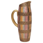 Vintage Italian Modernist Gilt Ceramic "Seta" Pitcher by Aldo Londi for Bitossi