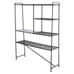 Mid-Century American Modern Iron Shelving Unit / Etagere by Freda Diamond