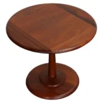 Mid-Century Modern Solid Walnut Tulip Style Pedestal Side Table by Prodelco