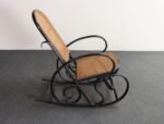 Vintage Thonet Ebonized Bentwood and Rattan Rocking Chair - Image 10