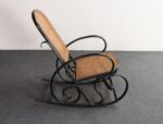 Vintage Thonet Ebonized Bentwood and Rattan Rocking Chair - Image 10