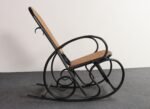 Vintage Thonet Ebonized Bentwood and Rattan Rocking Chair - Image 11