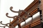 Antique Victorian Style Oak and Cast Iron Coat Rack - Image 12
