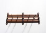 Antique Victorian Style Oak and Cast Iron Coat Rack - Image 5