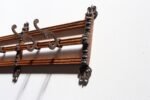 Antique Victorian Style Oak and Cast Iron Coat Rack - Image 9