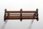 Antique Victorian Style Oak and Cast Iron Coat Rack - Image 6