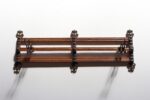 Antique Victorian Style Oak and Cast Iron Coat Rack - Image 6