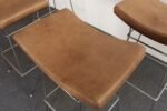Set of Four Brazilian Leather and Stainless Steel Bar Stools by Fernando Jaeger - Image 18