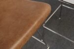 Set of Four Brazilian Leather and Stainless Steel Bar Stools by Fernando Jaeger - Image 19