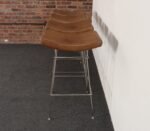 Set of Four Brazilian Leather and Stainless Steel Bar Stools by Fernando Jaeger - Image 10