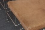 Set of Four Brazilian Leather and Stainless Steel Bar Stools by Fernando Jaeger - Image 27